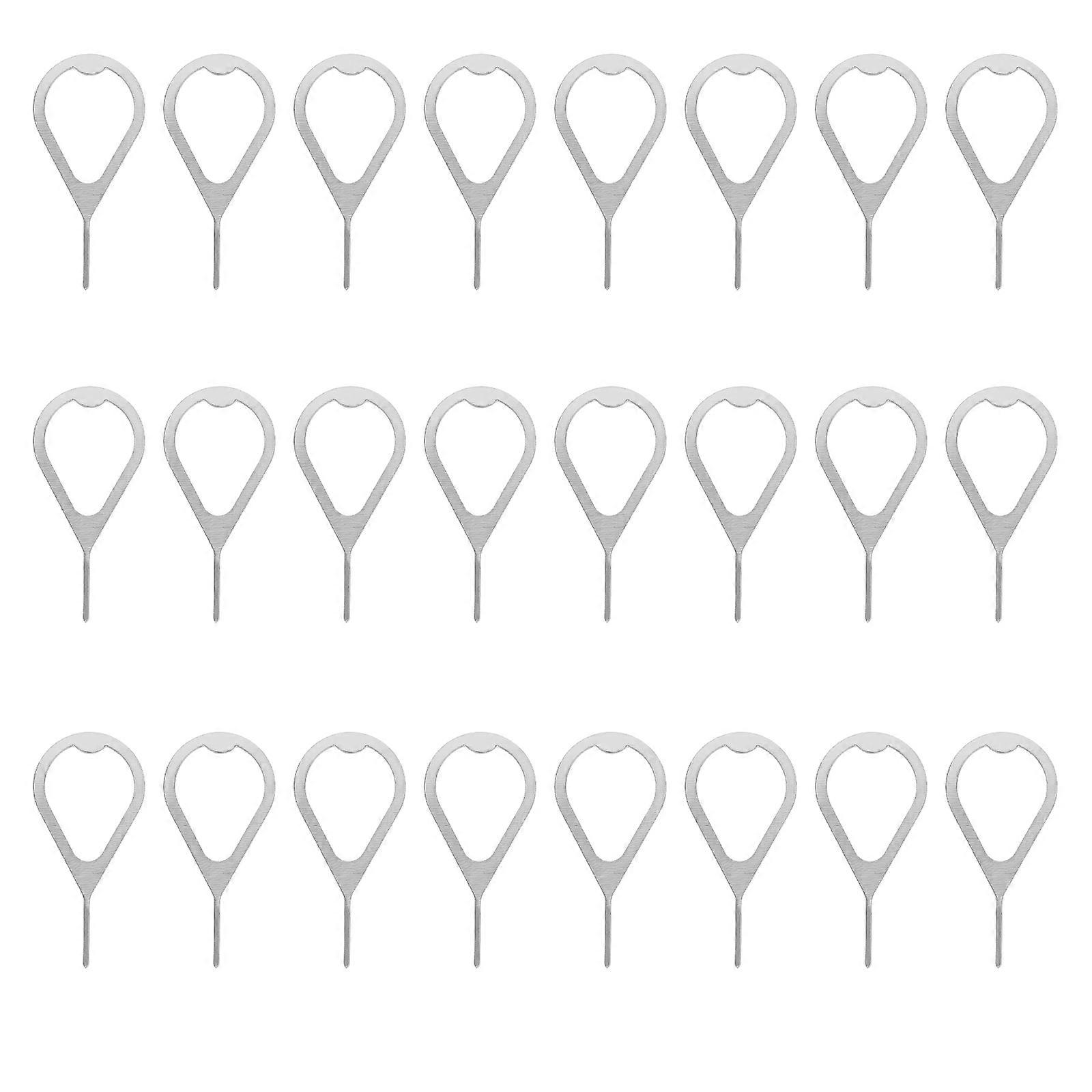 Universal Phone Sim Tray Remover for Tablet and Phone 100Pcs Silver
