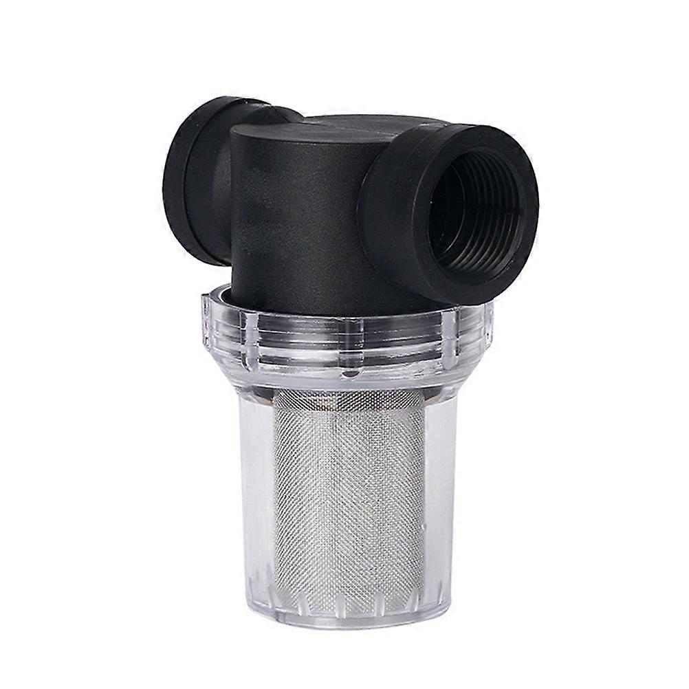 Household Water Purifier Bath Filter Black 4 Interface-20 Mesh Network Algae Removal 1Pack