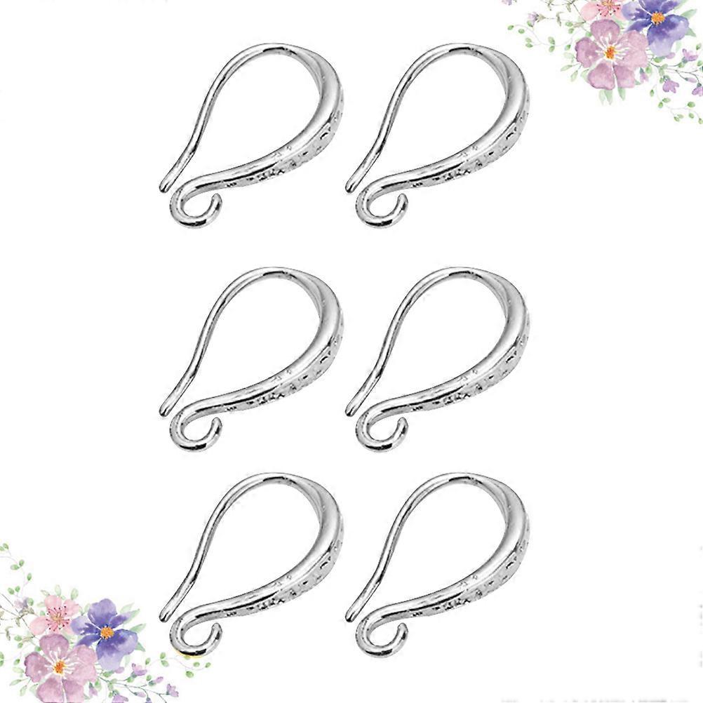 Silver Earring Hooks DIY Ear Hook Accessories Lifting 3Pair Metal