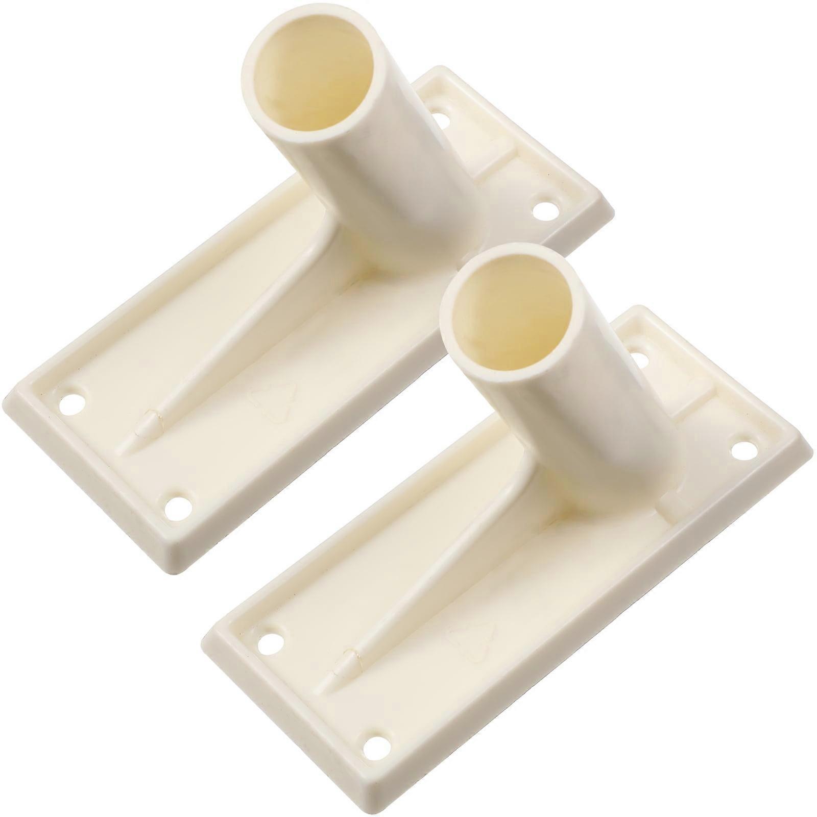 2Pcs Plastic Flagpole Flag Pole Mount Bracket Wall Holder Rack Base Flag Mounting Bracket