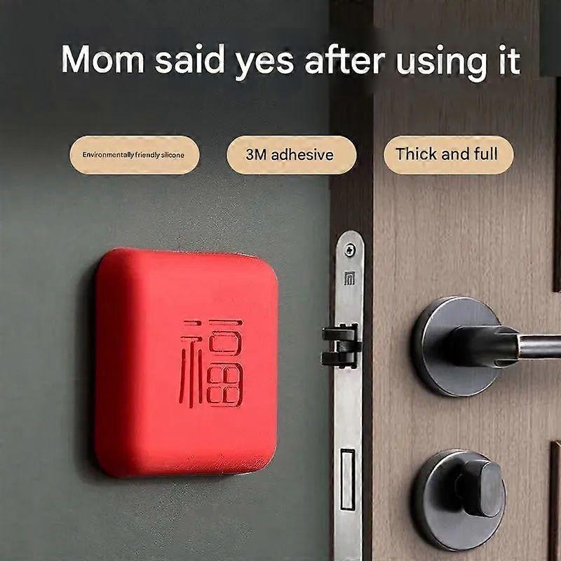 Door Stop, Non - Drilling Silicone Door Handle Protector