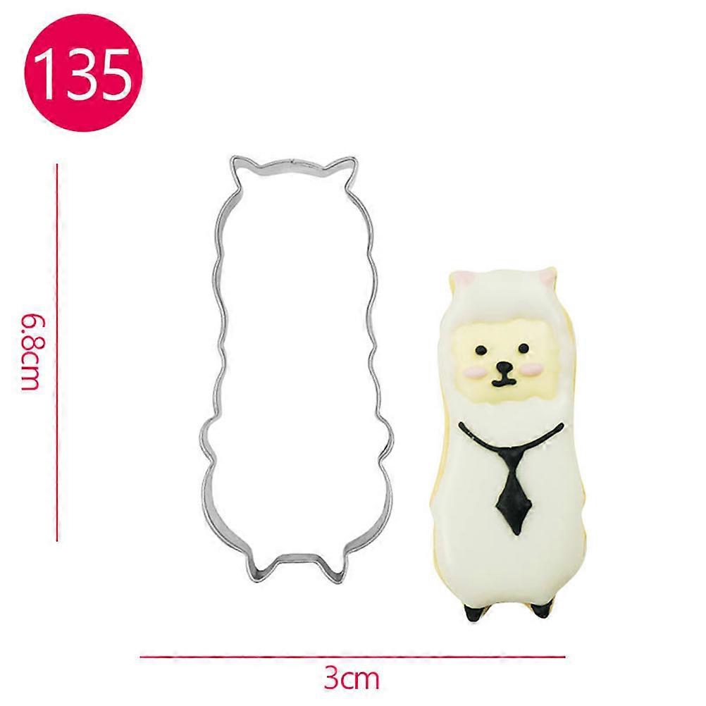 Sheep Shape Cookie Mold for Baking Use 8Pcs Silver Biscuit Cutting Tool