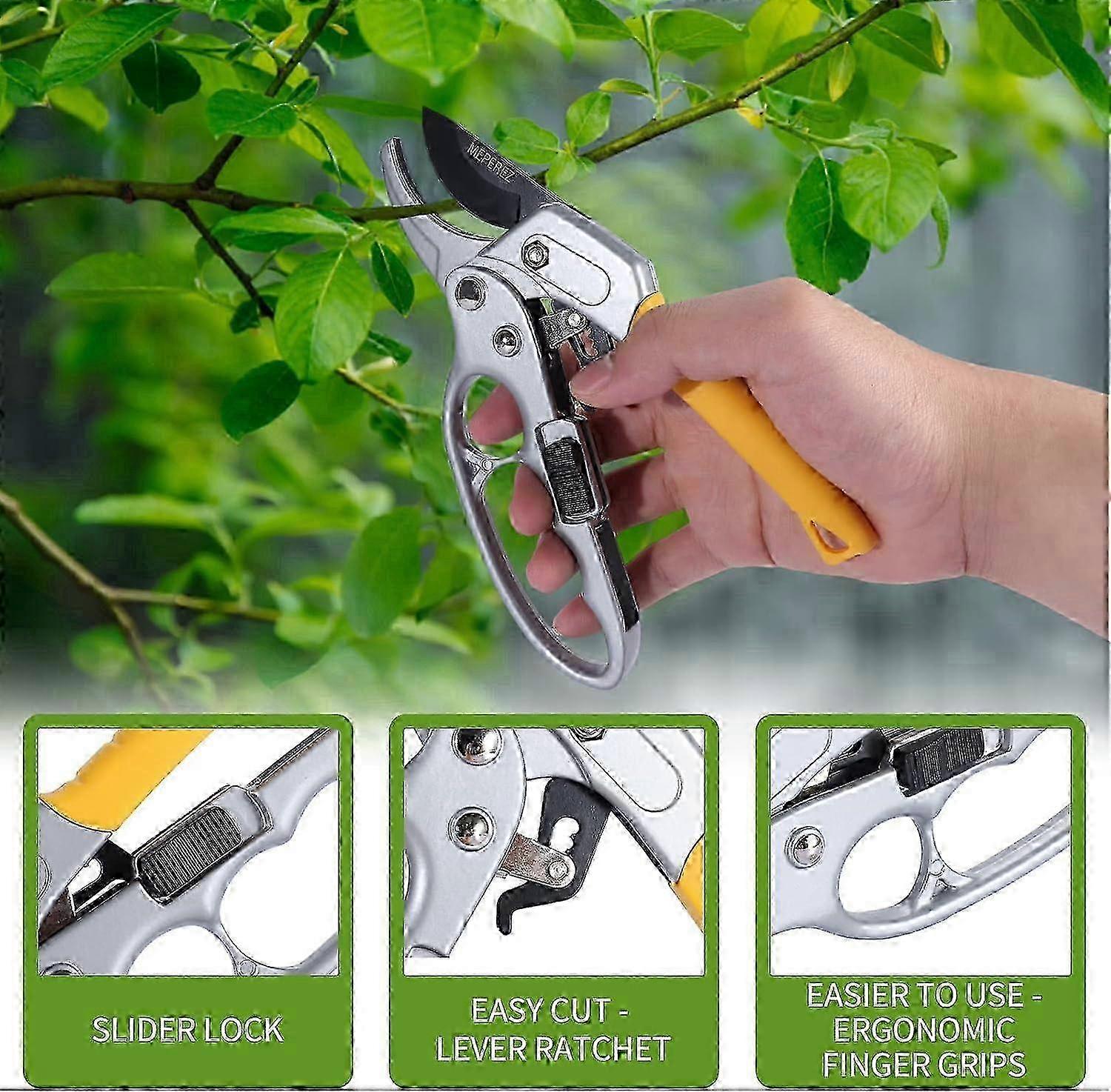 Sharp Pruning Shears for Garden Clippers with 1-Inch Cut Capacity