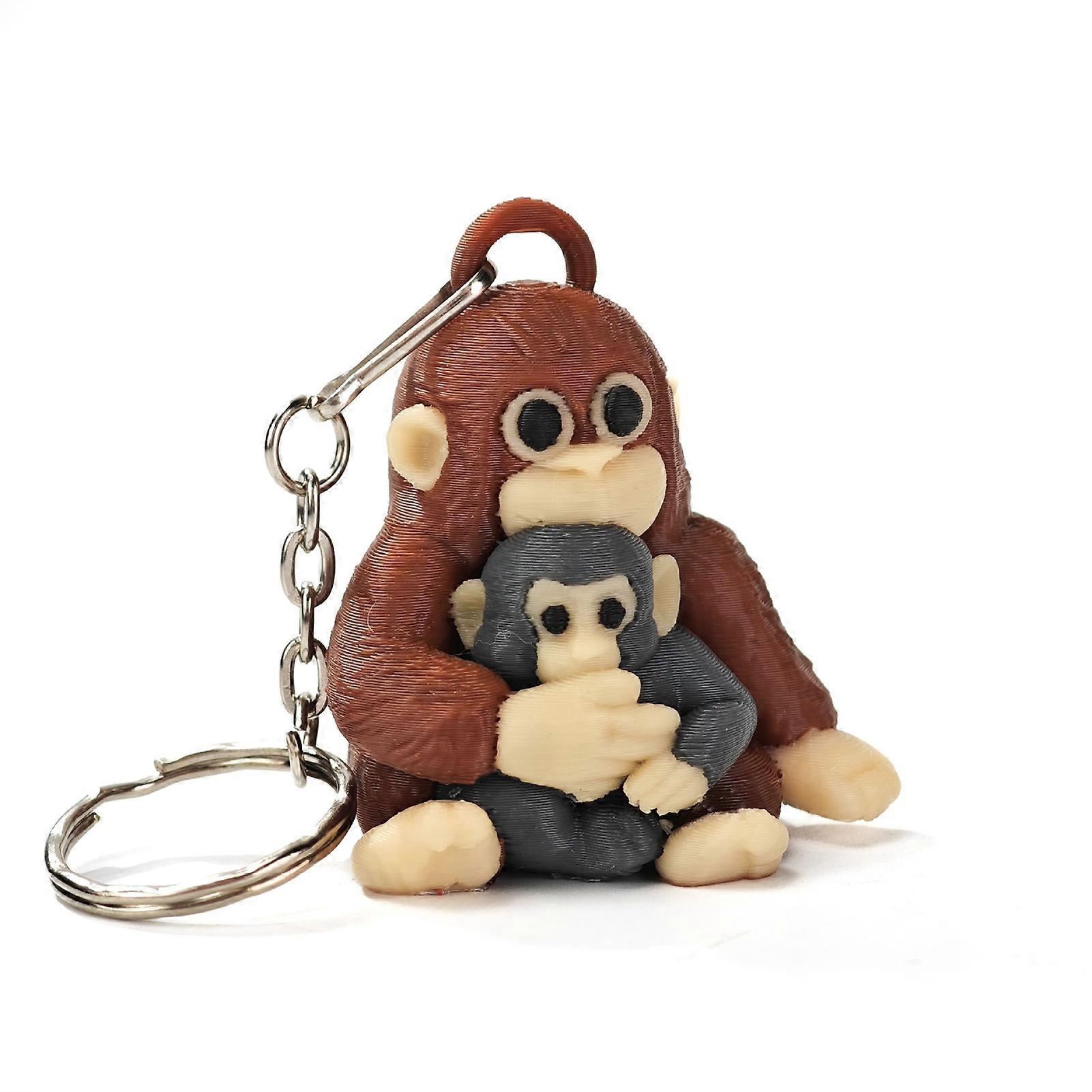 Monkey Keyring with Hanging Design for Backpack and Keys