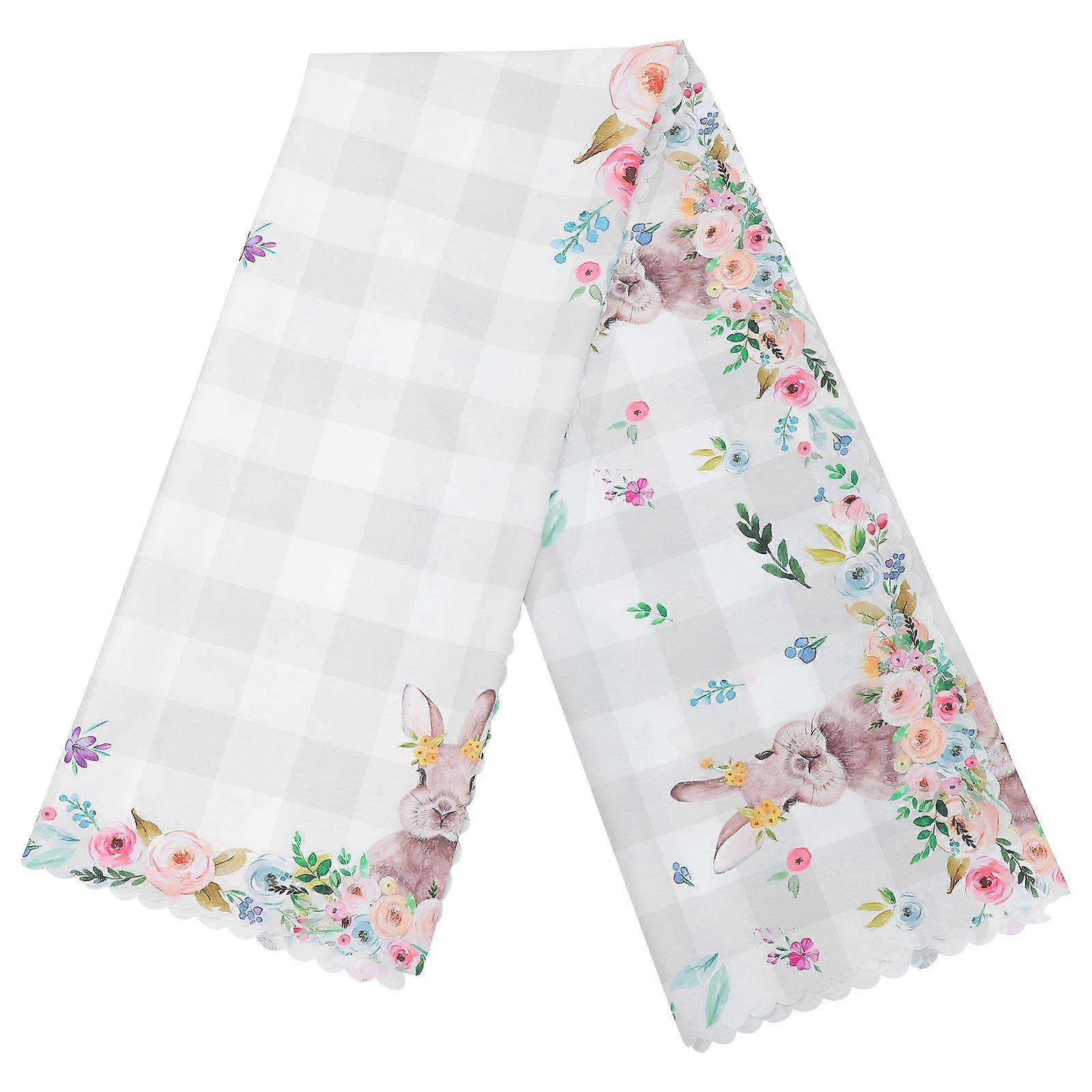 Easter Party Table Cover Spring Table Runner Table Cloth for Dining Table Easter Party Banquet