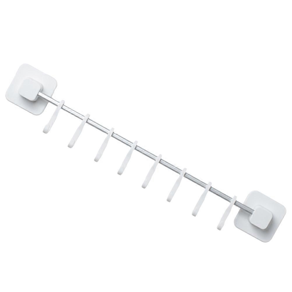 Kitchen Utensil Hanger Wall Mounted Rack for Storage 1Set White