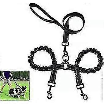 SHVY Doppelleine für 2 Hunde, Hundeleine, 360°-Doppelleine ohne Verheddern, multifunktionale, abnehmbare Leine, elastisches Material mit Stoßdämpfung