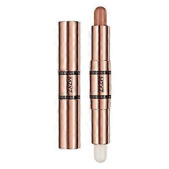 Bastão de Maquiagem de Ponta Dupla MZYZ - Iluminador e Contorno Natural, Rosto/Sombra para Olhos/Nariz, dbIAOS