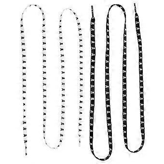 Skull Shoelaces Flat Canvas Shoes Decorative Shoelaces for Shoes 2Pair