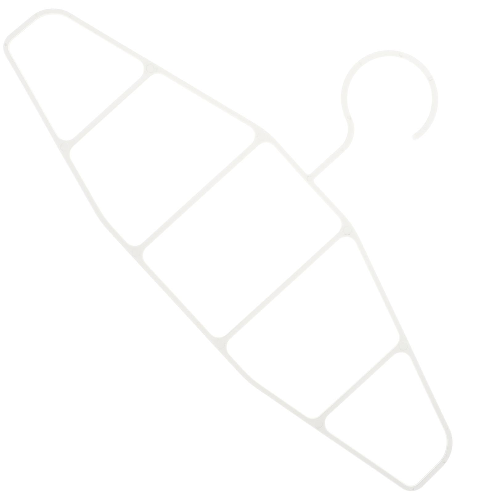 White Plastic Belt Hanger for Home Use with Multi Grid Storage Function