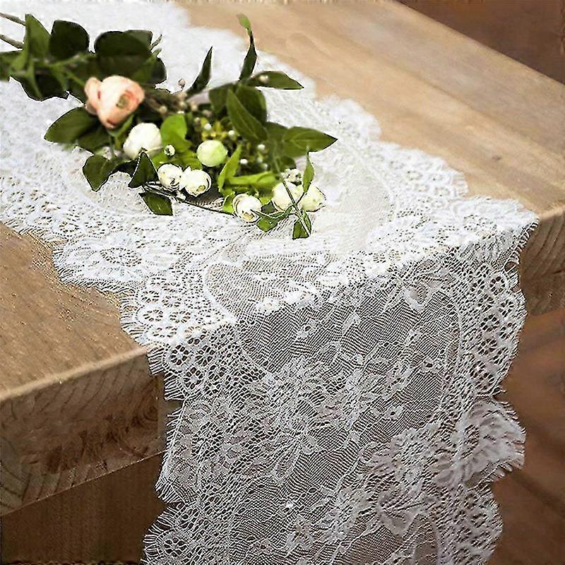Pack White Lace Table Runners x Inch