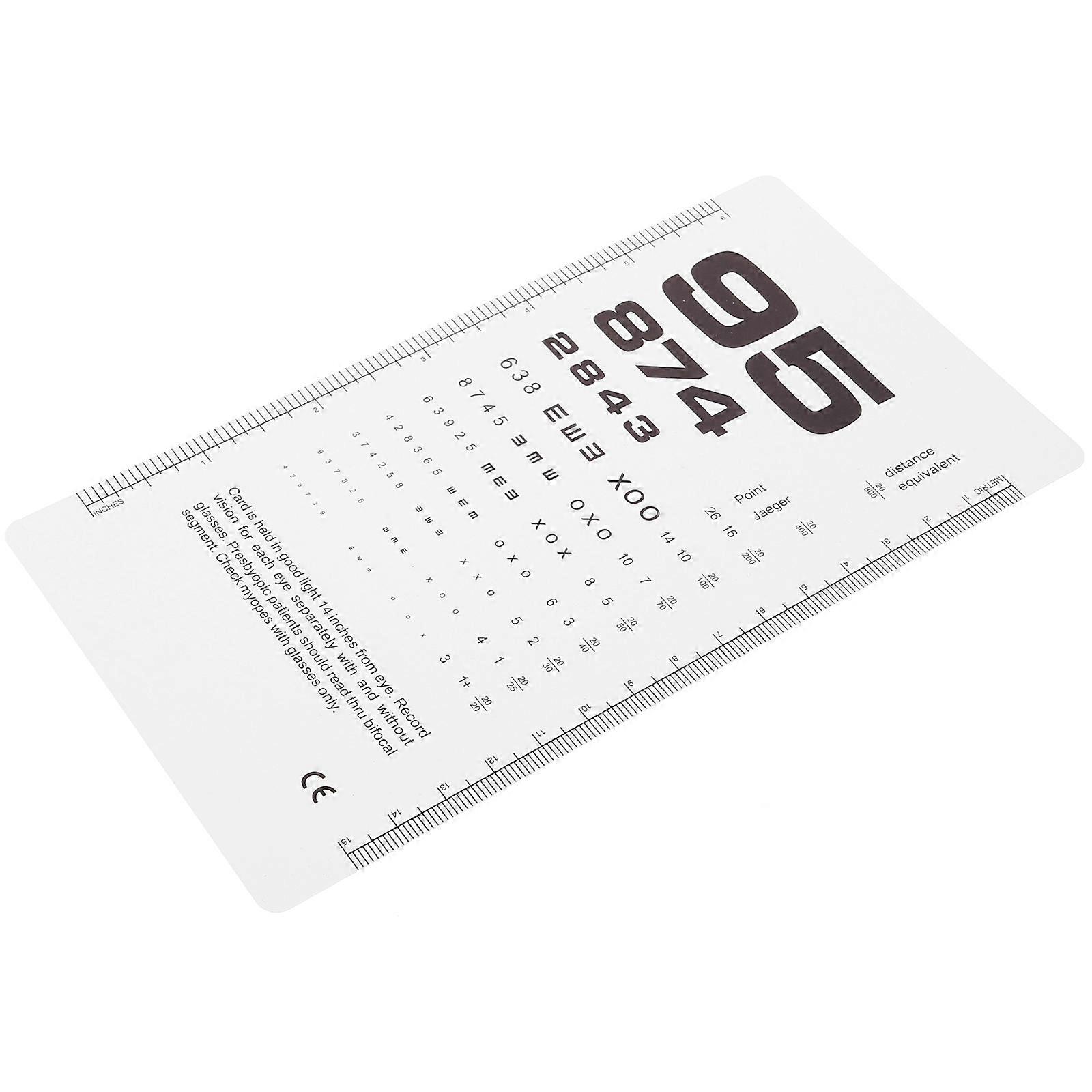 Plastic Eye Chart Vision Testing Eye Chart Portable Eye Chart Double Sided Eye Chart for Wall