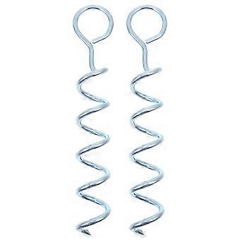 2pcs Pet Tie-Out Stake Dog Pulling Rope Fixing Rod Outdoor Pet Spiral Stake