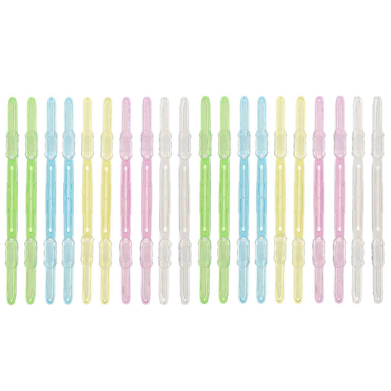 20PCS Multi-functional Binder Clip Plastic Paper Fasten Bookbinding Clips