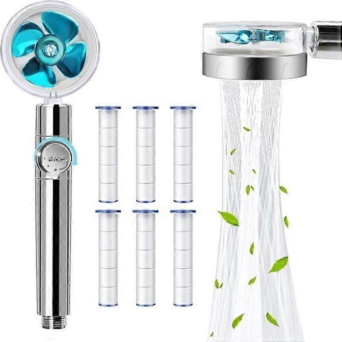 High-pressure shower head - 6 filters - inter