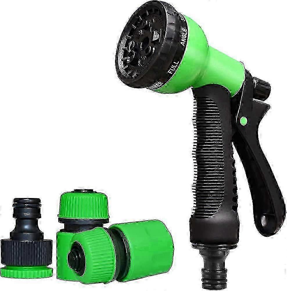 Heilwiy 8-Function Watering Gun with Adjustable Sprayer & Hose Connection Kit