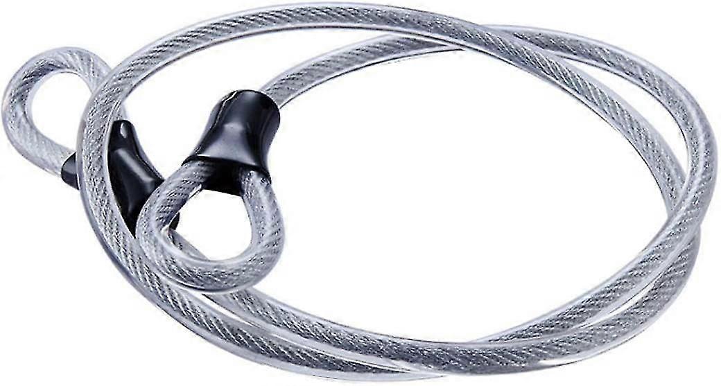 Stainless Steel Security Cable, Double Loop Braided Steel Cable Flexible