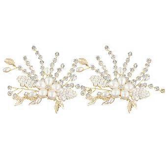 1 Pair Bride Wedding Shoe Decoration Accessories Imitation Pearl Shoe Ornament