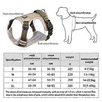 Adjustable Dog Harness for Medium Large Breeds, Reflective Oxford Cloth Vest for Labrador Training and Walking,H