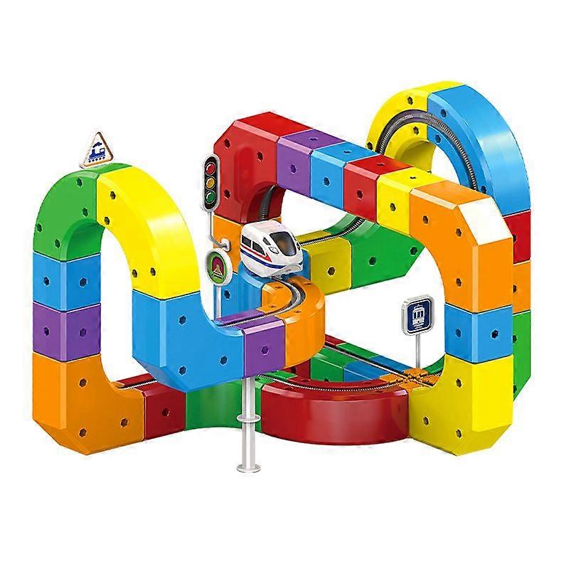Magnetic Train Set: High-Speed Rail Magic Track Cube 81 pcs