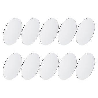 10pcs Oval Lens Glass Mirror Sheet Craft Mirror Lens Cosmetic Mirror DIY Accessories