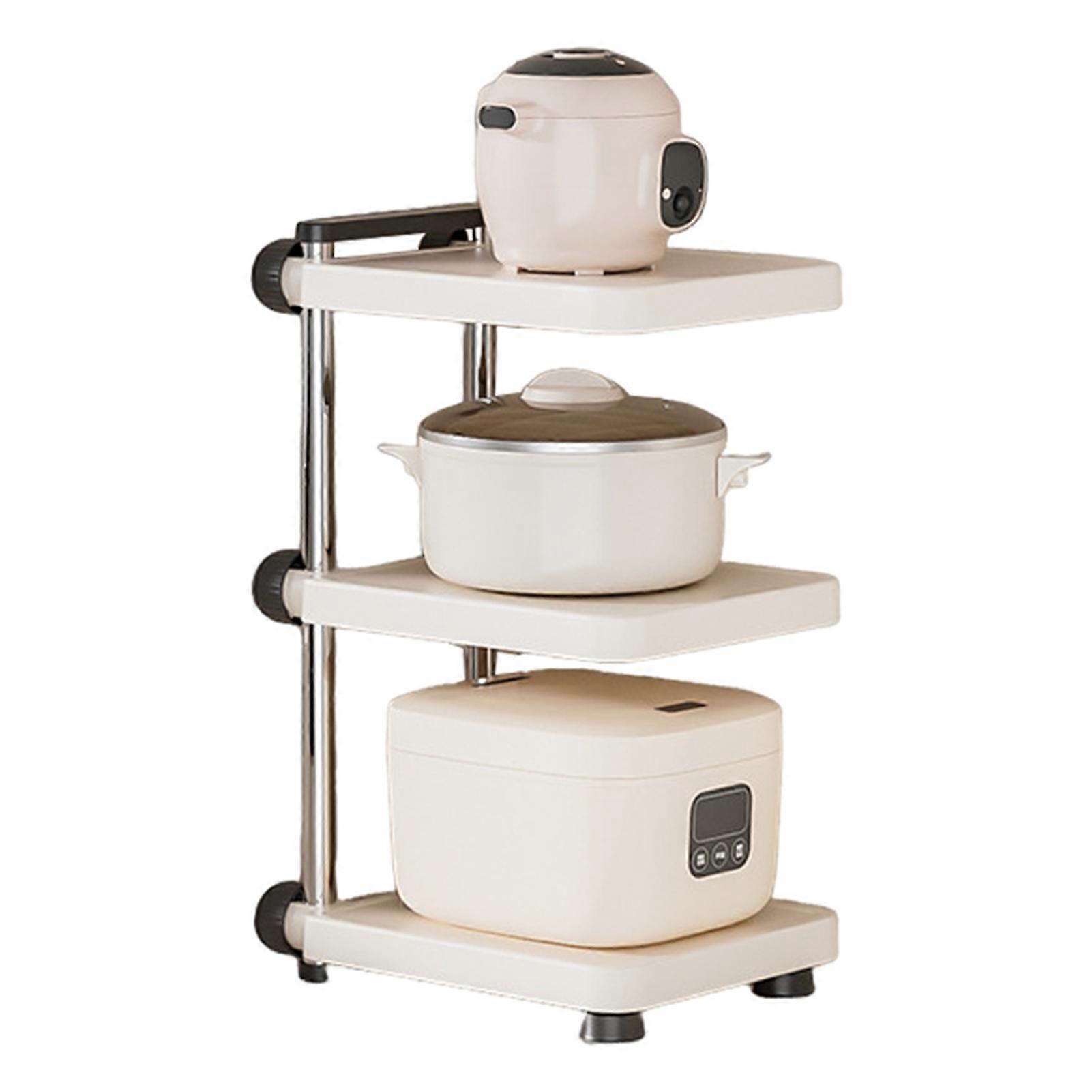 Kitchen Storage Rack - Adjustable Multi-layer Pot Pan Dish Organizer for Cabinet