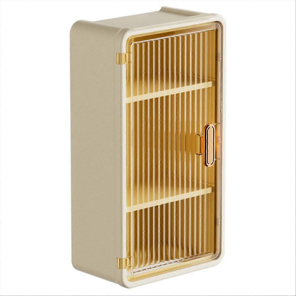 Wall-Mounted Bathroom Shelf with Waterproof Tissue Box A