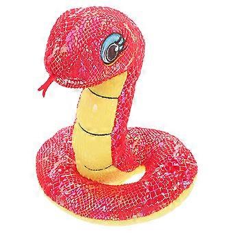 Sequin Plush Snake Toy Stuffed Animal for Decoration Red Color