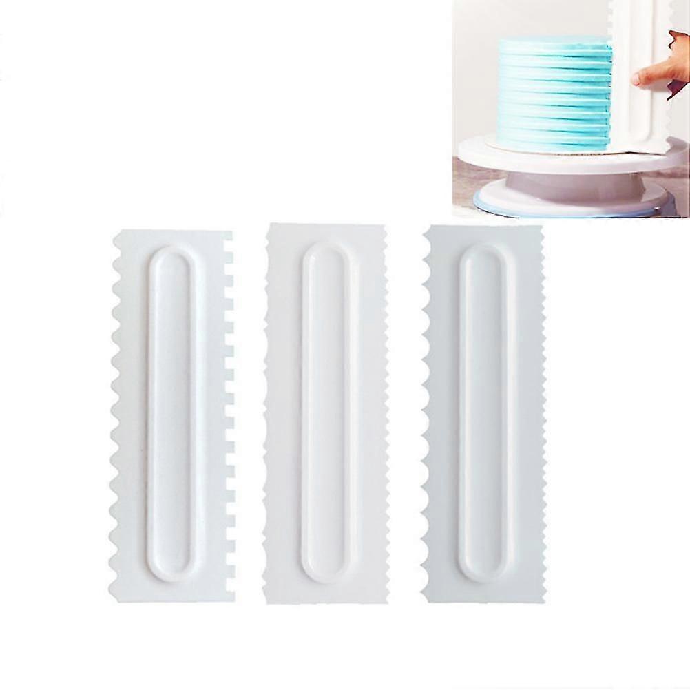 Plastic Icing Smoother Sawtooth Cake Scraper Professional Cake Decorating Tools