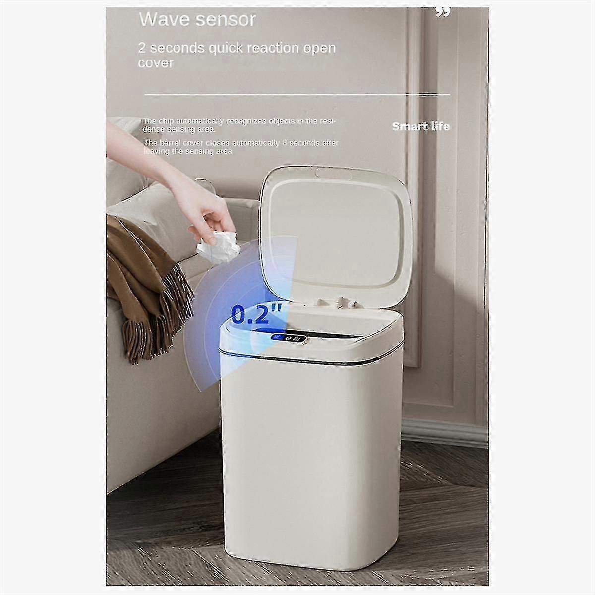16L Automatic Intelligent Induction Trash Can Household Kitchen Multi-Functional Electric Touch Sto