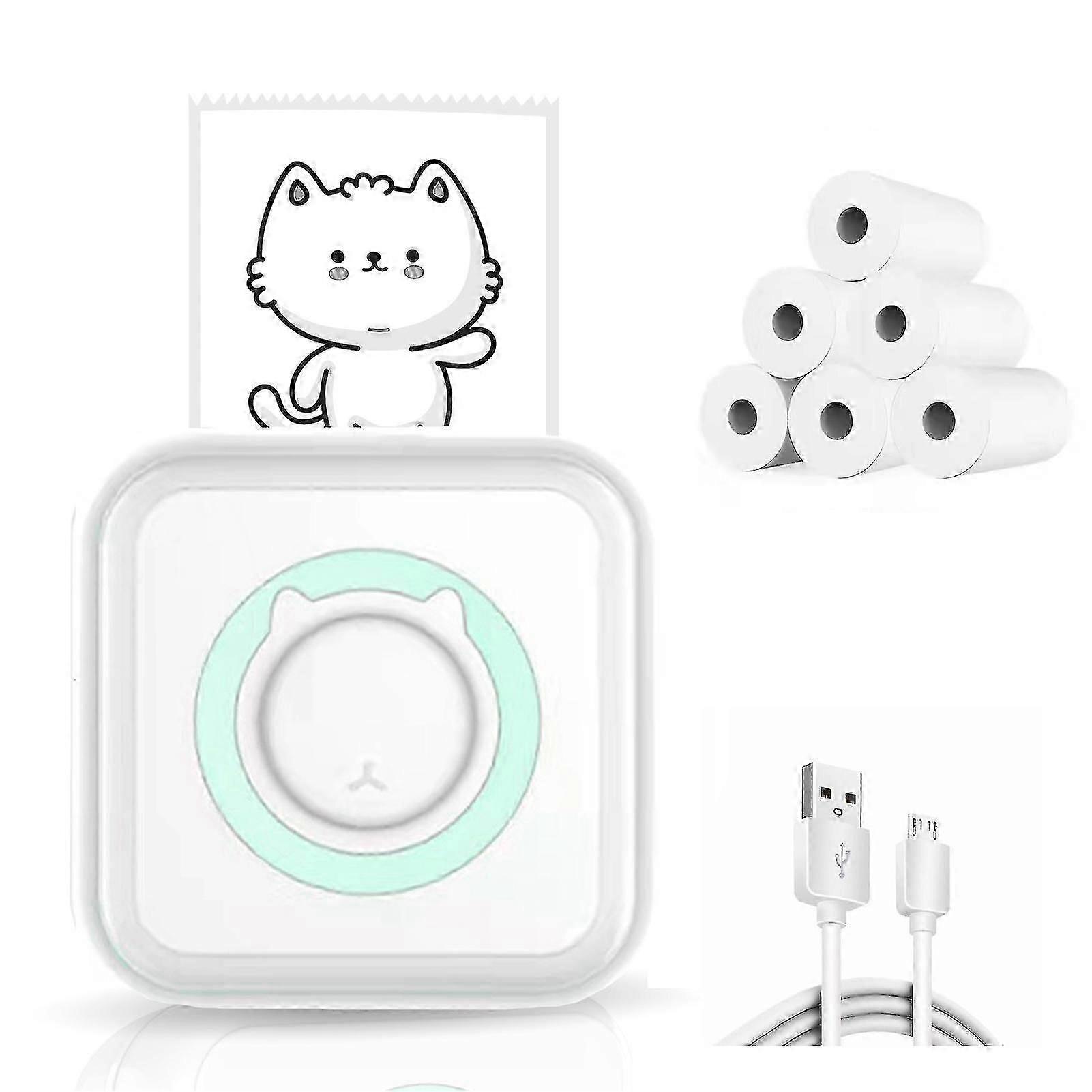 Mini Pocket Sticker Printer, Bluetooth Wireless Portable Mobile Printer Machine Thermal Printer For Notes, Memo, Photo, Pocket Label Receipt Printer C