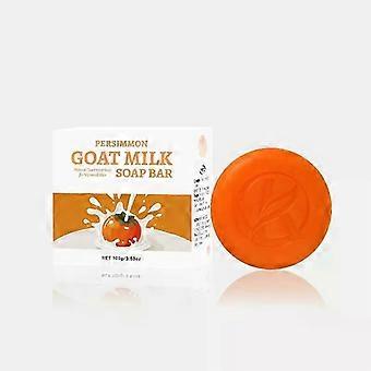 Persimmon Goat Milk Soap - Anti-Odor Persimmon Goats Milk Soap - 100g Persimmon Soap for Old People Smell - Body Odor Eliminator for Women&Men