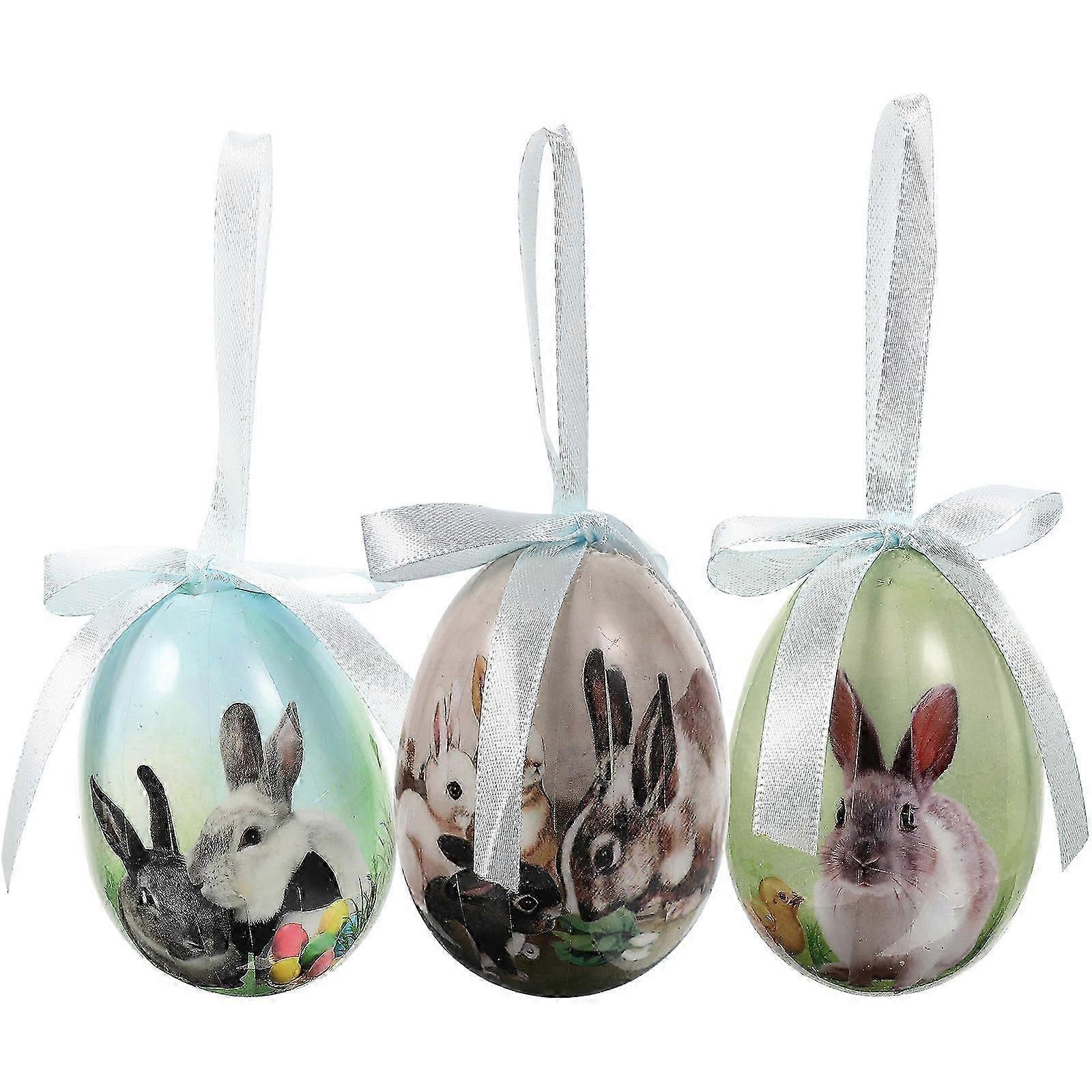 3pcs Easter Hanging Eggs Easter Hanging Pendants Easter Decor Decorative Easter Ornaments ping