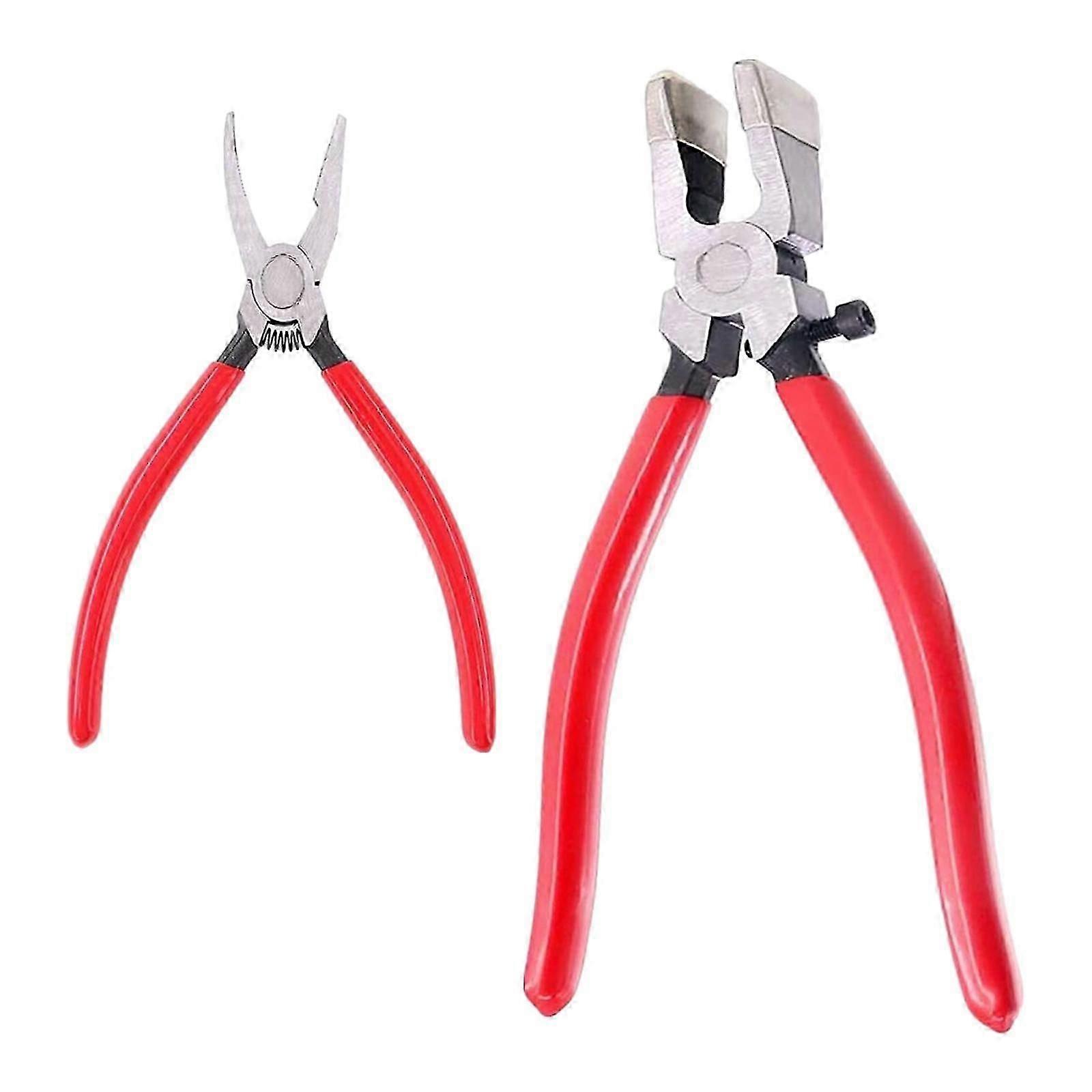 Cutting pliers for thick glass fusing and breaking