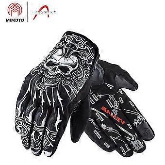 Vemar Summer Mesh Motorcykelhandsker Mænd Kvinder Motocross Off-Road Handsker Motorcykel Cykling Sport Racing Ridehandsker Skull S-XXL Motorcykelhandsker