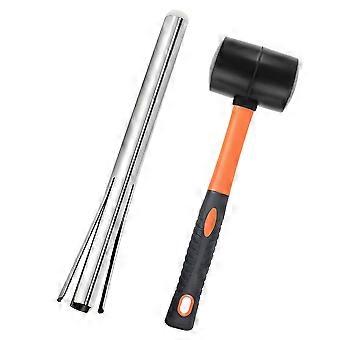 Bicycle Headset and Press-Fit Bottom Bracket (BB) Removal Tool (Includes Rubber Mallet) for Bearing Removal