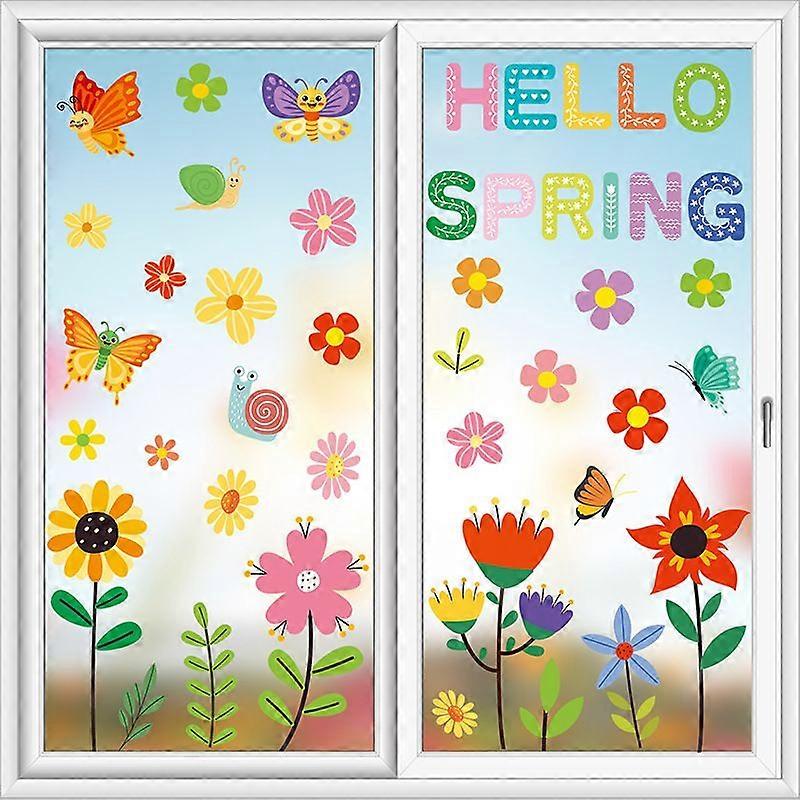 Spring-inspired, Reusable, Nature-printed Window Clings