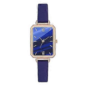 Ladies Fashion Watches Clocks Leather Casual Dresses Wrist Crystal Jewelry Watch, Quartz Movement Simple Style