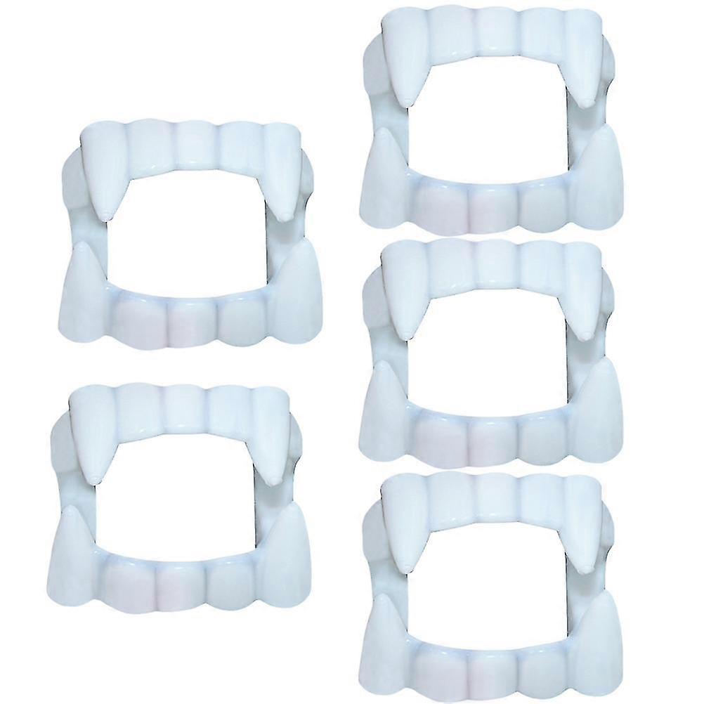 Vampire False Teeth Halloween Artificial Teeth compatible with 5Pcs Set