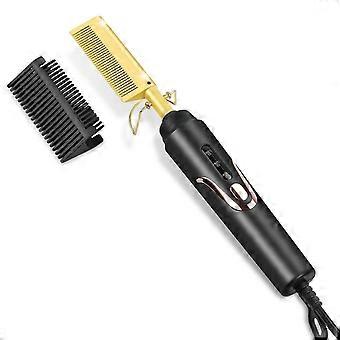 Flintronic Electric Comb Hair Straightener With Teeth Anti Scald Straightening For Wigs Afro Beard Temperatures Adjustable