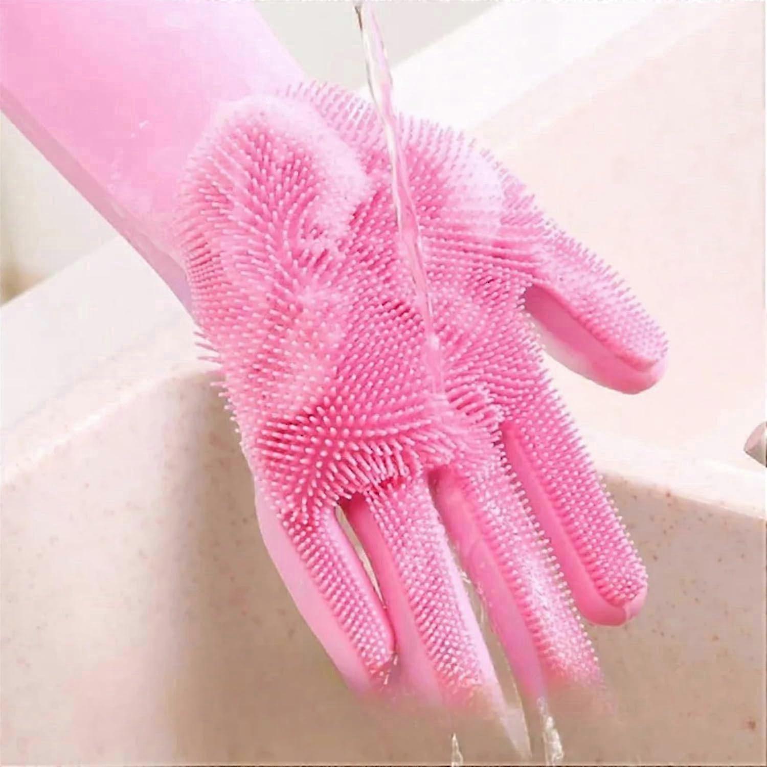 NonSlip Silicone Kitchen Cleaning Gloves