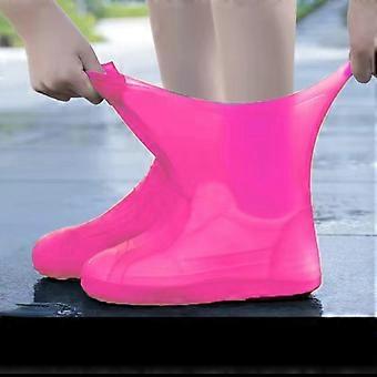 Waterproof Shoe Covers, Anti-Slip Thickened Reusable Overshoes for Rainy Days, Portable Snowproof Protectors for Hiking Cycling Commuting