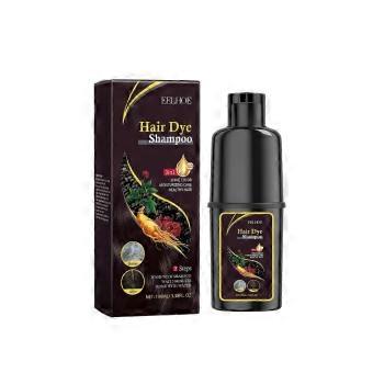 EELHOE 100ml Brown Hair Dye Shampoo, Natural Herbal Hair Color Shampoo for Gray Hair Coverage.C1