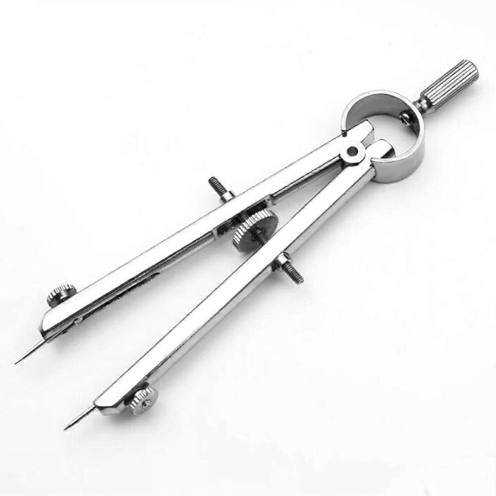 Practical Bow Divider Spring Compasses Multifunction Leather Printing Protractior Compasses Drawing Tool for Engineering