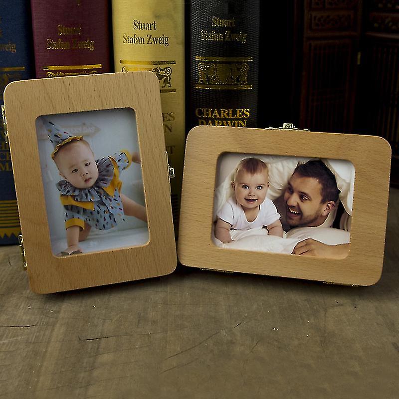 Boîte à Dents De Lait En Bois - Avec Pince Et Séparateurs, Cadeau Souvenir Pour Enfants, 12.8x12.8cm