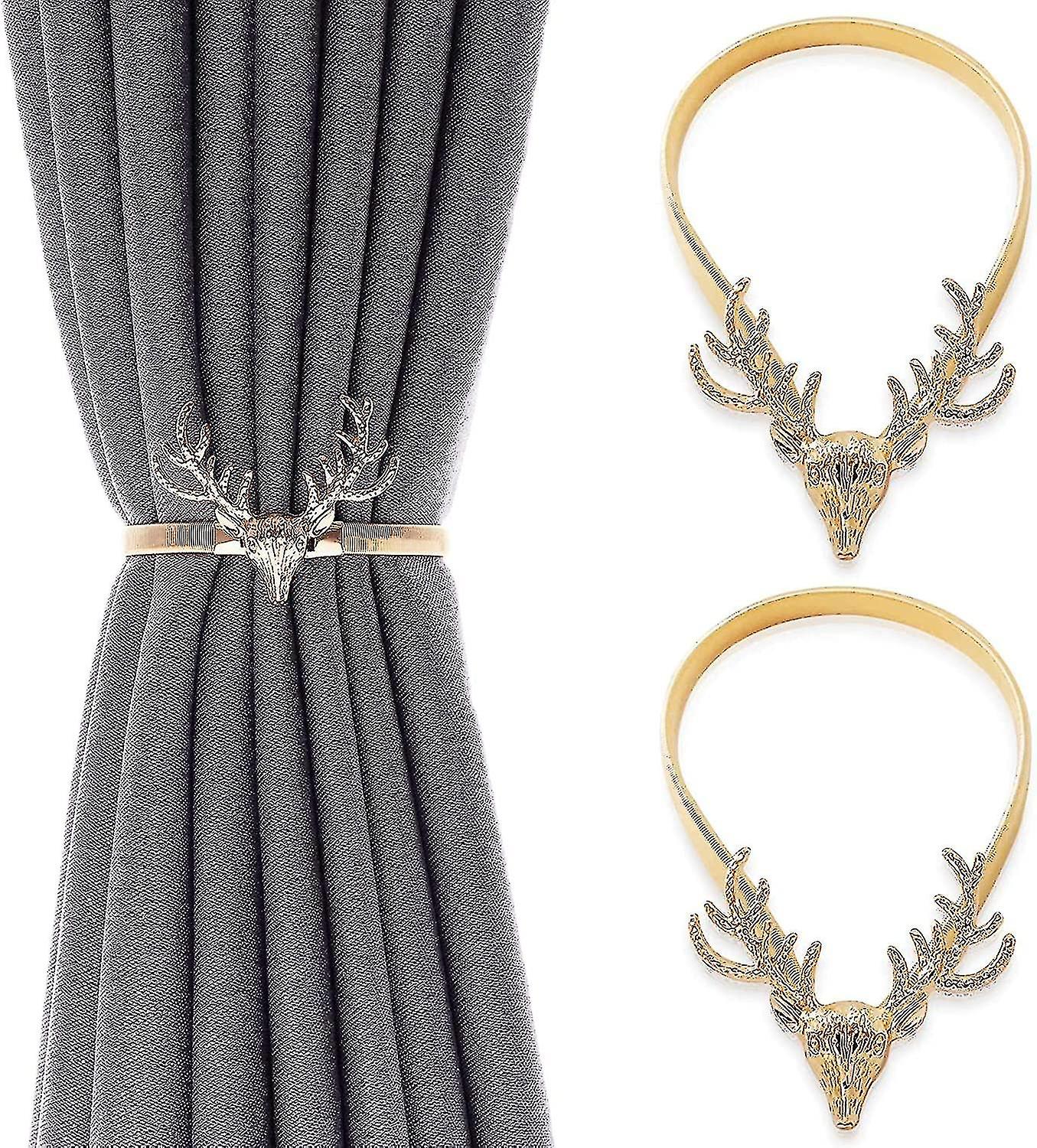 2pcs Curtain Ties Curtain Tie Fixing Window Decor Accessories With Metal Hook Curtain Buckle