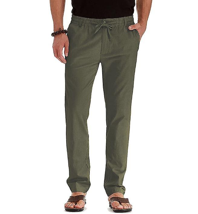 Men's Casual Cotton Straight Leg Pants