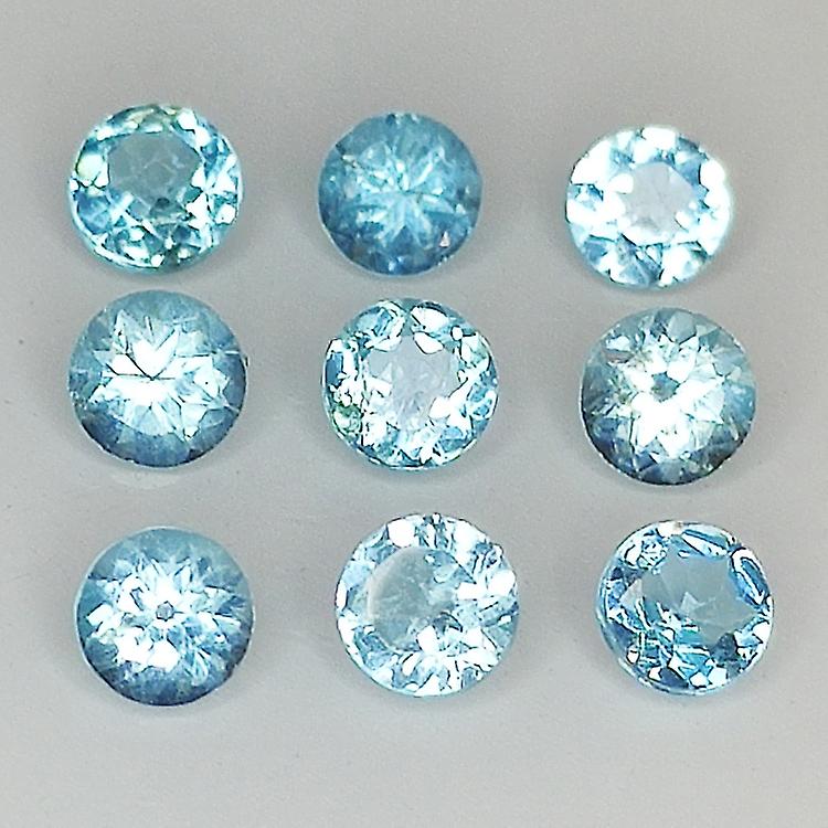 Paraiba Color Apatite Round Size 3.5mm 5ct awo-1