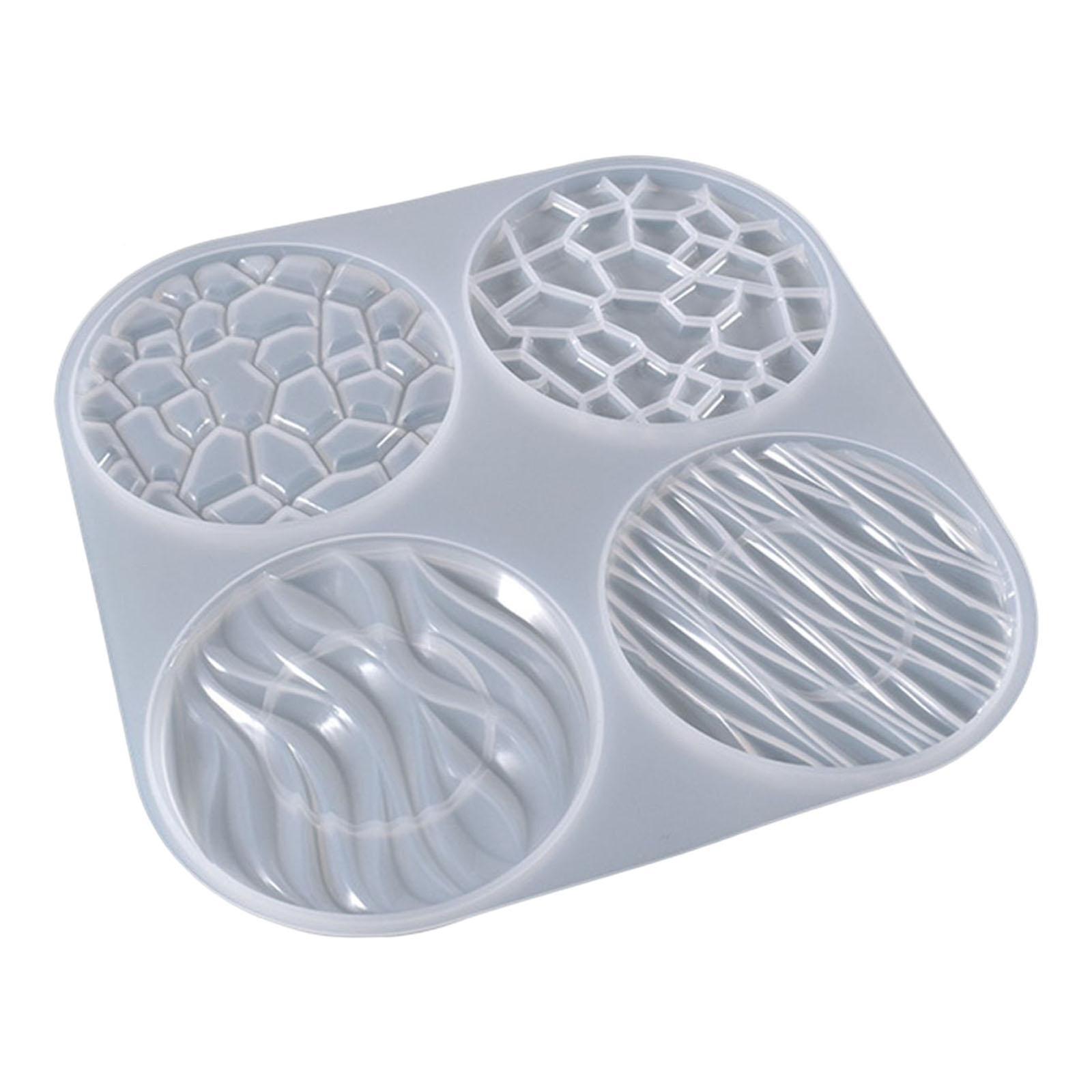 Silicone Coasters Casting Heat Insulation Pad Artwork for Home Decor Storage with base