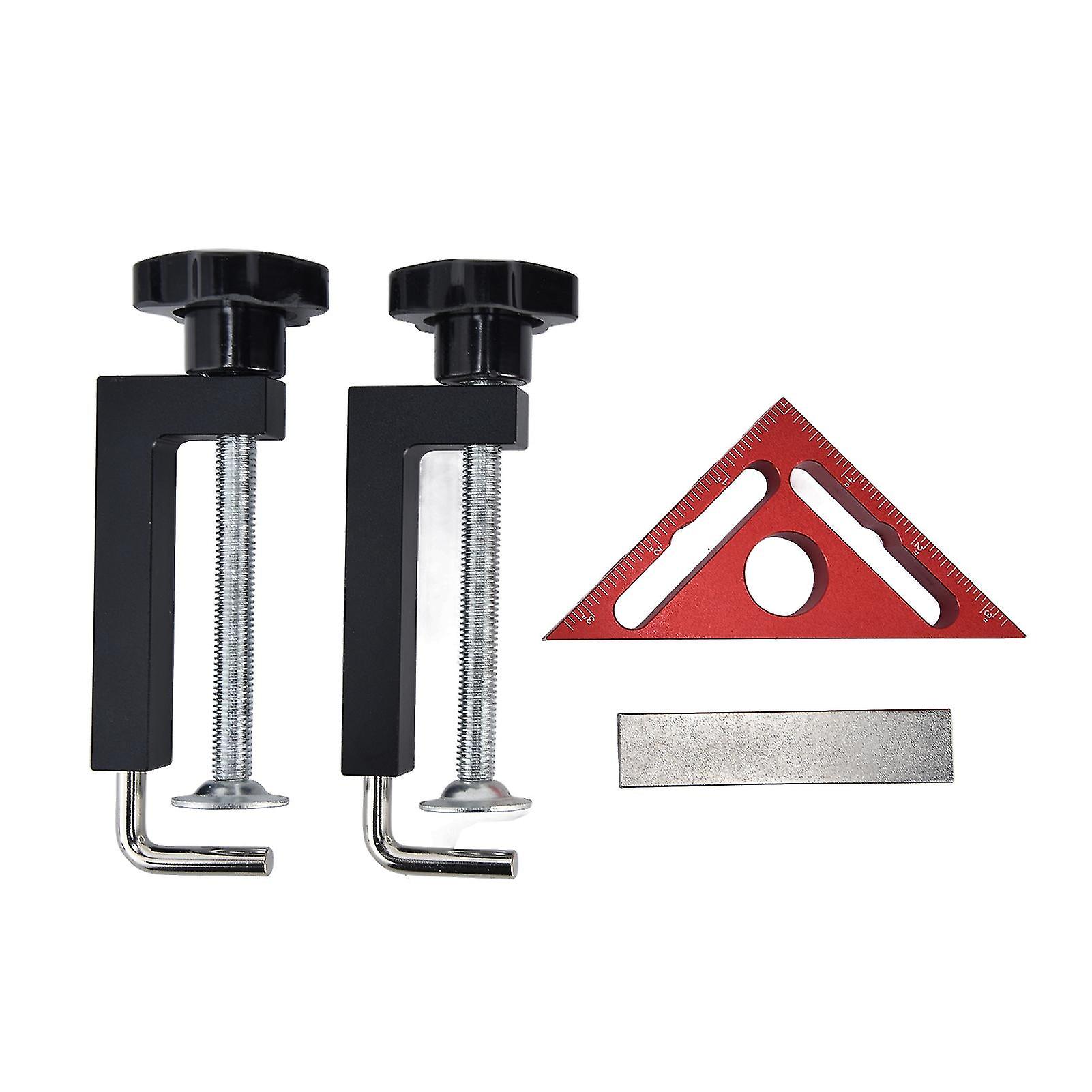 90 Degree Positioning Block Magnetic Angle Ruler Triangular Ruler Fence Clamp Woodworking Tool